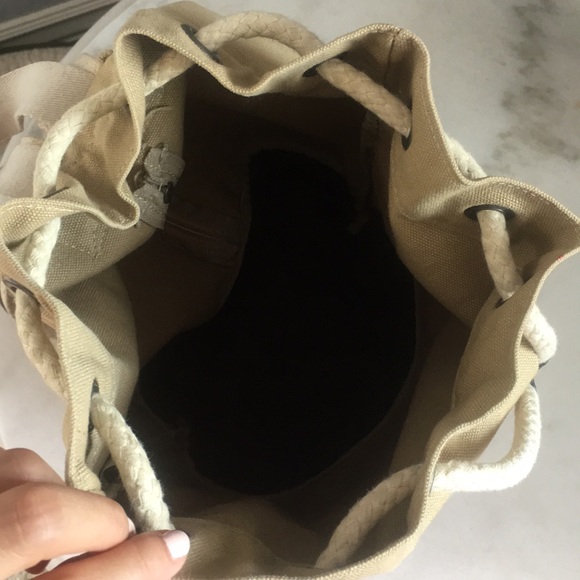 Linen Drawstring Backpack - Picture 4 of 4